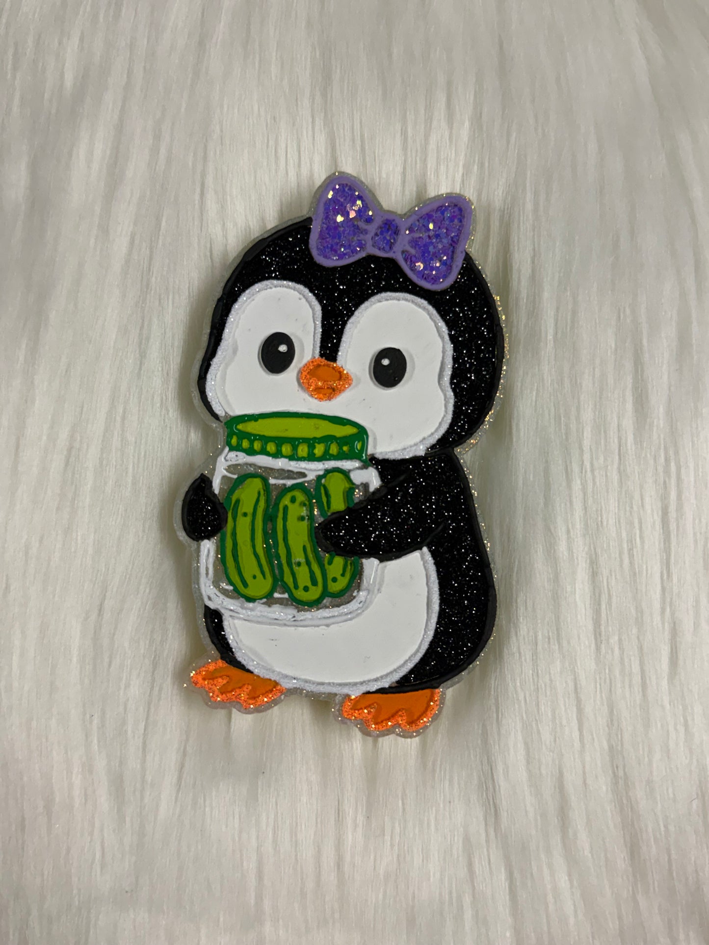 Penguin with Pickle jar and Bow