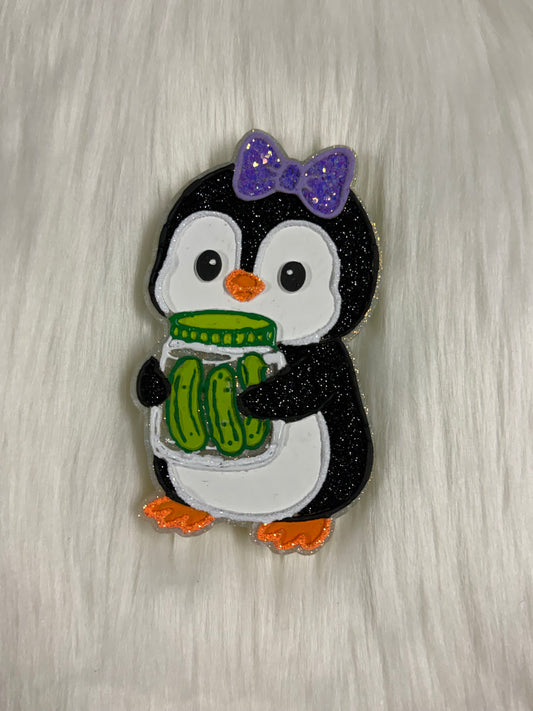 Penguin with Pickle jar and Bow