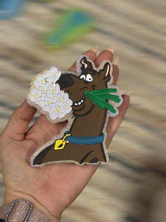 Scoob with Flowers