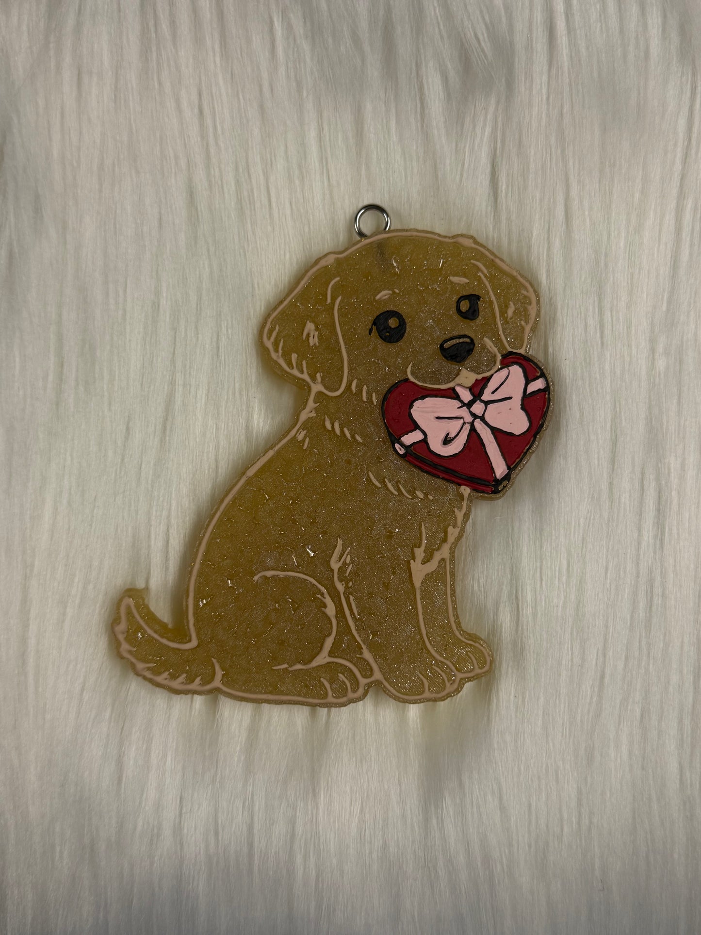 Dog with Heart Box