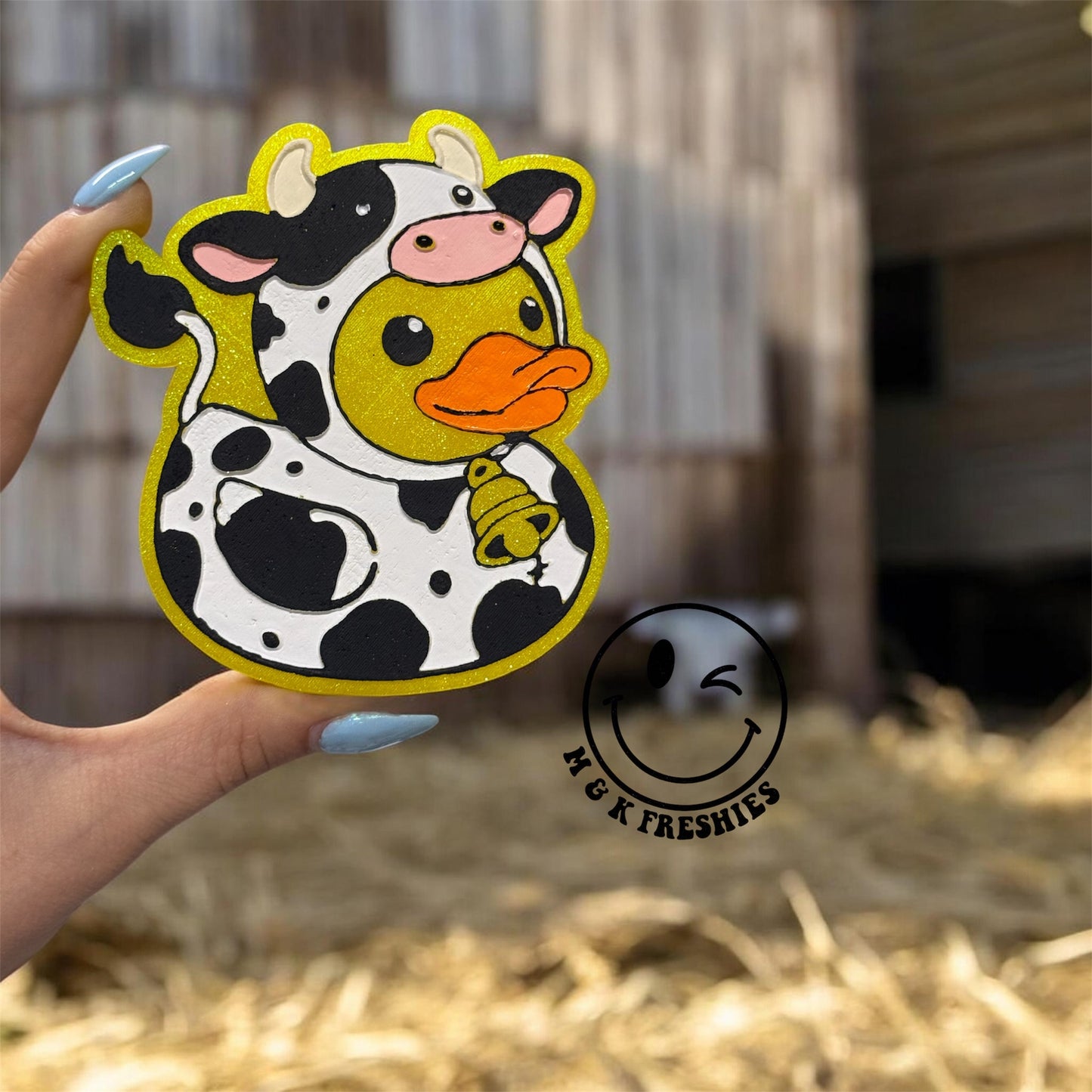 Duck in a Cow Costume