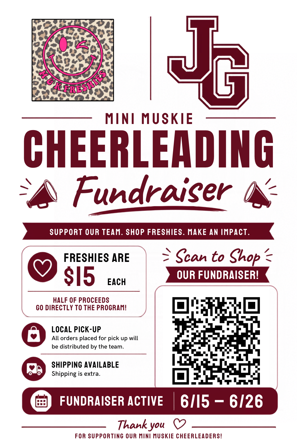 JG Cheer Bow (fundraiser)